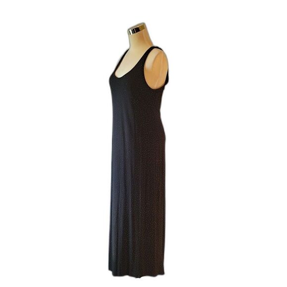 H&M Black & Pink Polka Dot Maxi Dress Size M - Picture 1 of 7